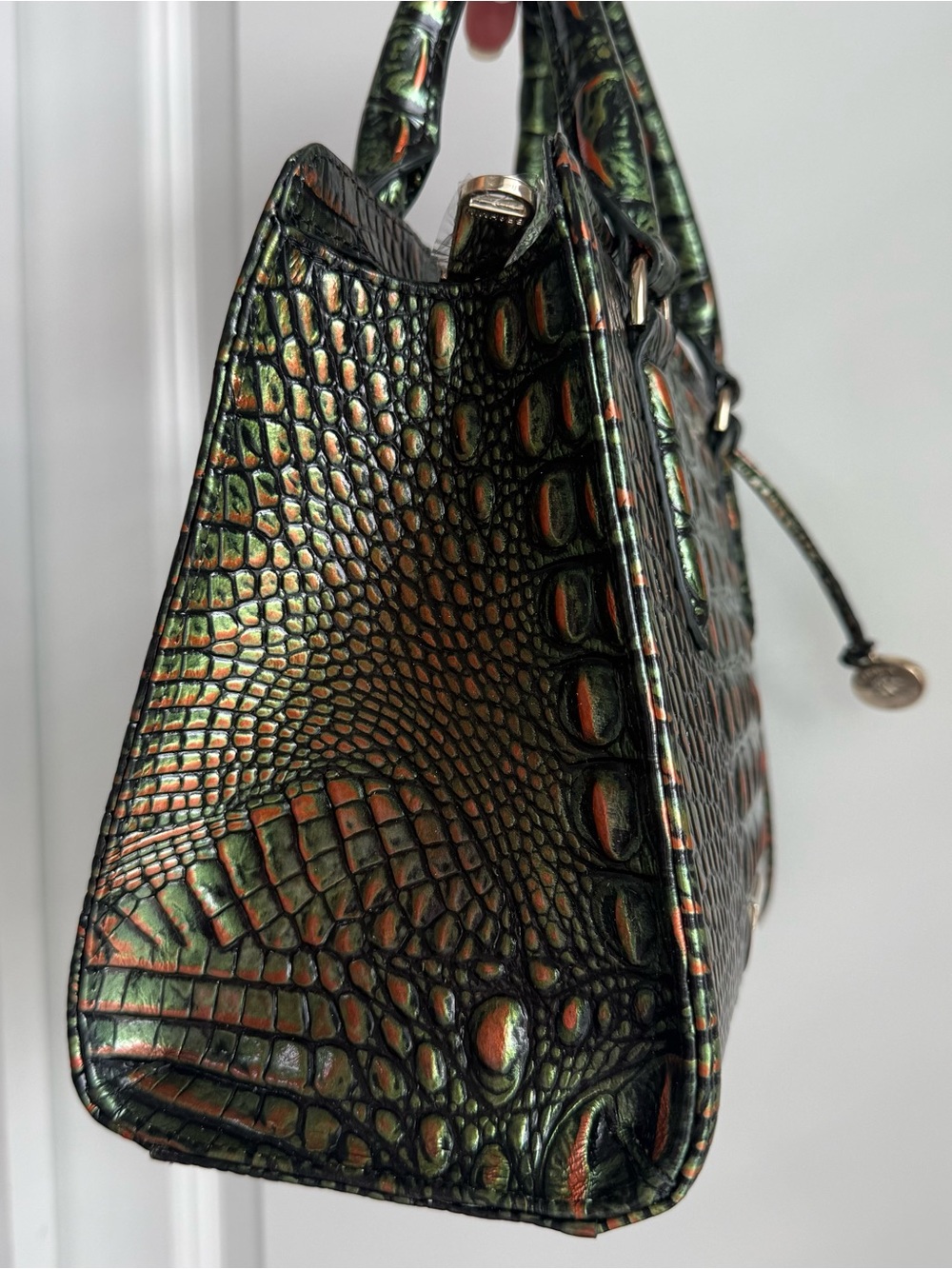 Brahmin Cami Satchel Samba Green Melbourne Leather - Picture 5 of 9